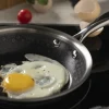 Signerat stekepanne strukturert ståloverflate 20 cm rustfritt stål
