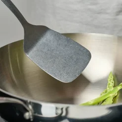 Signerat stekespade 35 cm akasietre/børstet stål