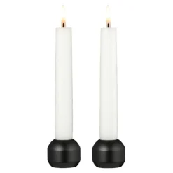Silhouette lysestake 3,4 cm 2 stk svart