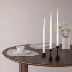 Silhouette lysestake 3,4 cm 2 stk svart