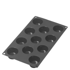 Silikonform for mini-muffins 11 hull svart