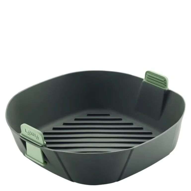 Silikonkurv XL til airfryer 25x25 cm grå