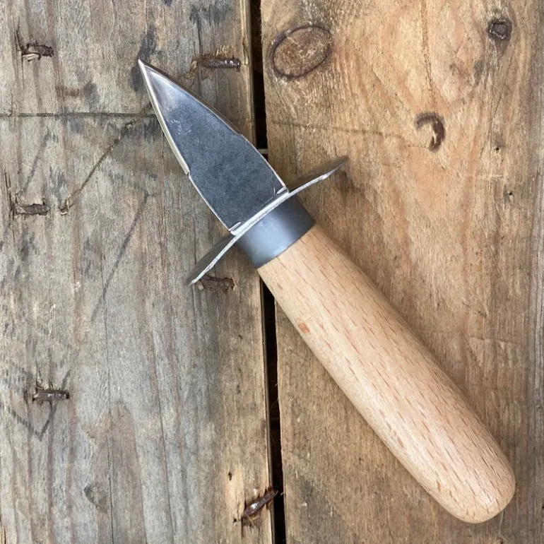Simple Wood østerskniv 14,5 cm stål/tre