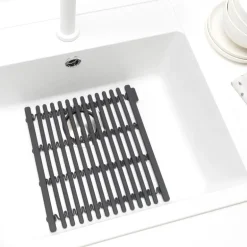 SinkSide oppvaskmatte silikon 30x30 cm mørk grå