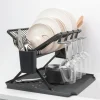SinkSide sammenleggbart oppvaskstativ 33x42x51 cm svart