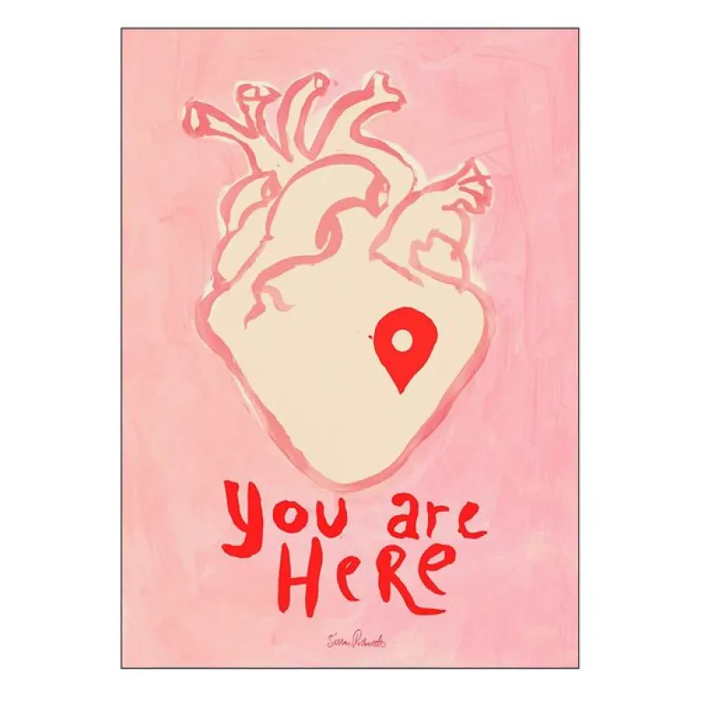 Sissan Richardt poster 50x70 cm you are here