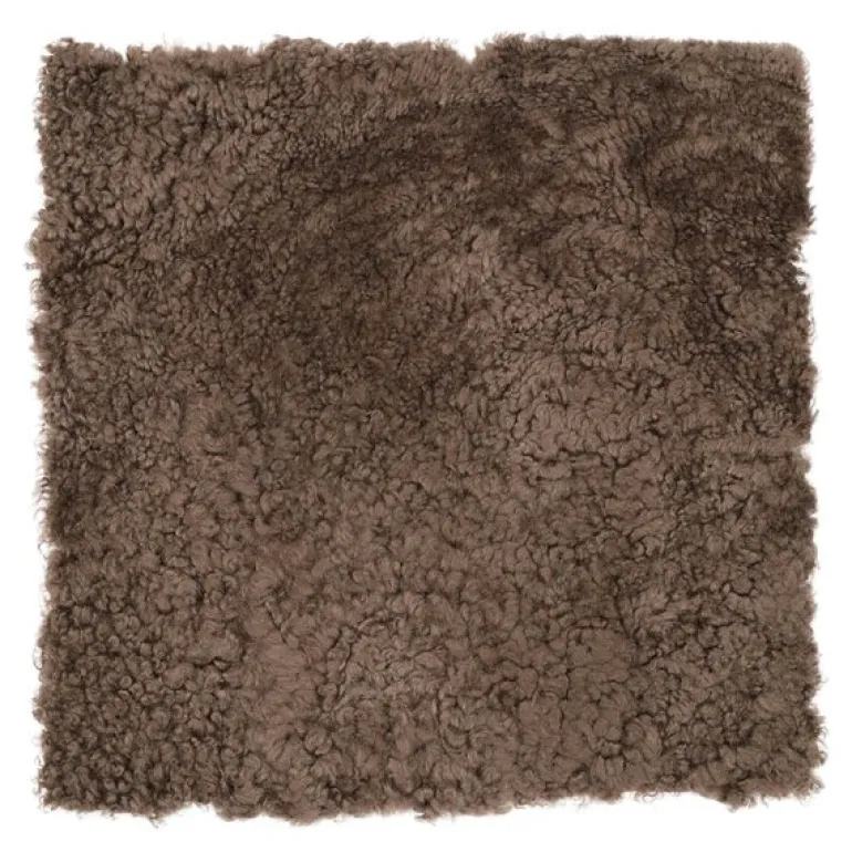 Sitteunderlag new zealand kort ull 40x40 cm chocolate