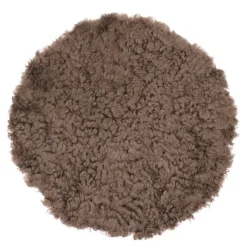 Sitteunderlag new zealand saueskinn kort ull 34 cm chocolate