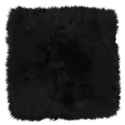 Sitteunderlag new zealand saueskinn lang ull 40x40 cm black