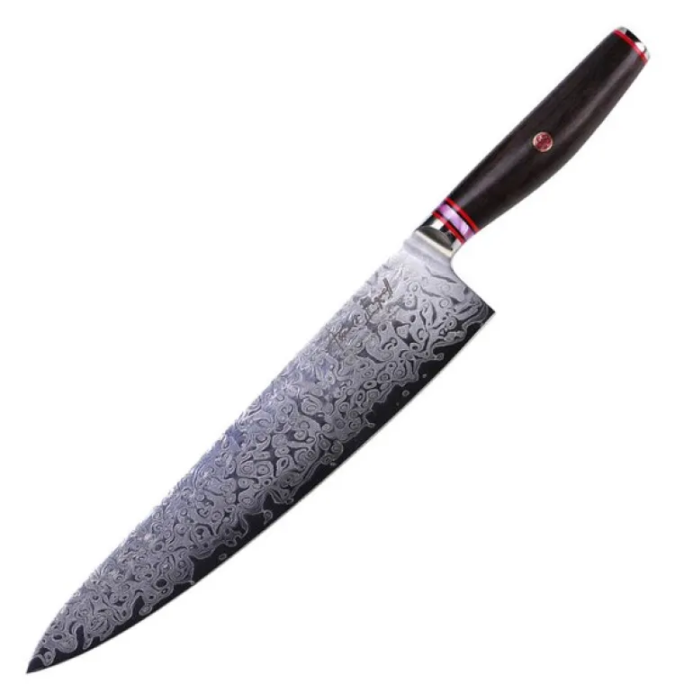 Skarp kokkekkniv 24 cm stål/tre