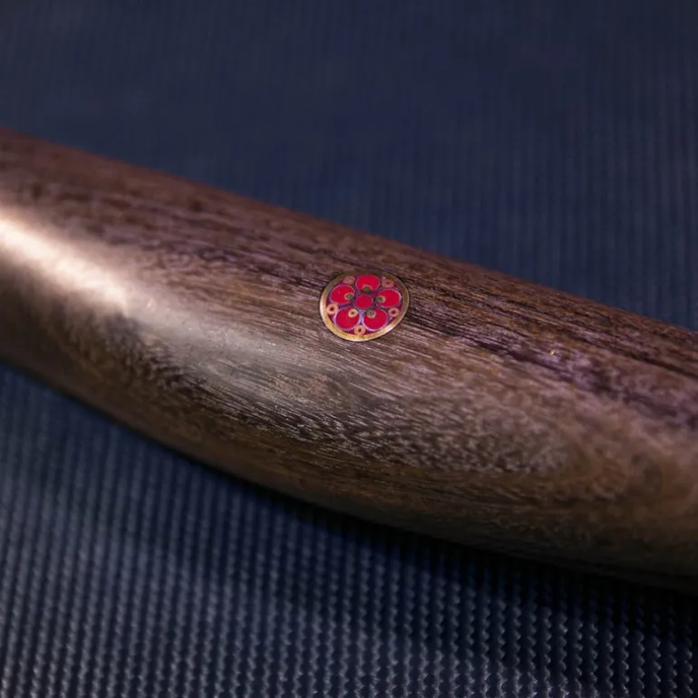 Skarp santokukniv 17,8 cm stål/tre