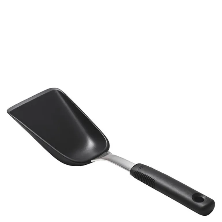 Skje til stekebrett 29 cm svart/stål