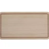 Skjærebrett i tre m/rand 50x27 cm eik