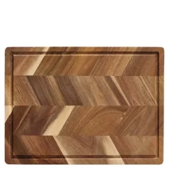 Skjærebrett m/saftrille 40x26 cm akasie