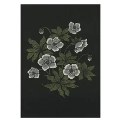 Skumringsblomst håndkle 35x50 cm grønn