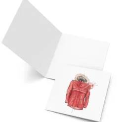 Små kunstkort fjellanorakk