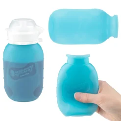 Snacker drikkeflaske/klemmepose 177 ml clear blue