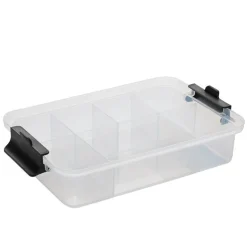 Snacklebox med 7 rom og bambusbrett 20x33 cm bambus