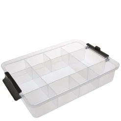 Snacklebox med 11 rom og bambusbrett 30x40,5 cm bambus