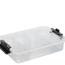 Snacklebox med 7 rom og plastbrett 20x33 cm hvit