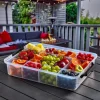 Snacklebox med 11 rom og plastbrett 30x40,5 cm hvit