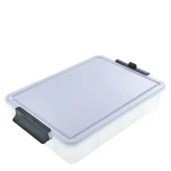Snacklebox med 11 rom og plastbrett 30x40,5 cm hvit