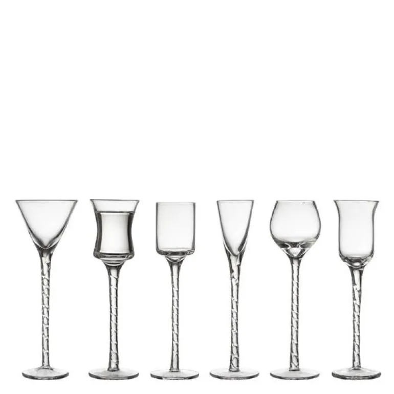 Snapsglass rom 18 cm 6 stk klar