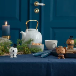 Snowman liten hvit/blå