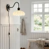Sofia vegglampe 32 cm svart/hvit
