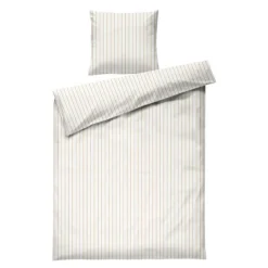 Soft sengesett 140x220 cm offwhite/karamell