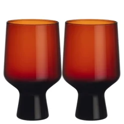 Solare glass på fot 40 cl 2 stk kobber