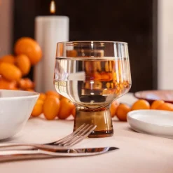 Solare glass på fot 29 cl 2 stk lin