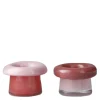 Soma telyslykt 7,5 cm 2 stk rose/terracotta