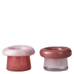 Soma telyslykt 7,5 cm 2 stk rose/terracotta