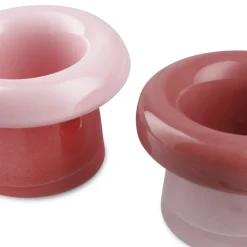 Soma telyslykt 7,5 cm 2 stk rose/terracotta