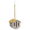 Sommerfuglhus 14 cm beige gul