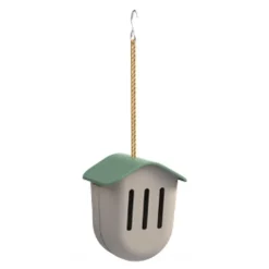 Sommerfuglhus 19 cm taupe grønn