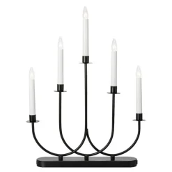 Soro lysestake 5 lys 47,5 cm svart