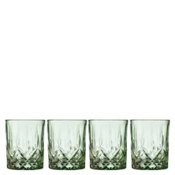 Sorrento whiskyglass 32 cl 4 stk grønn