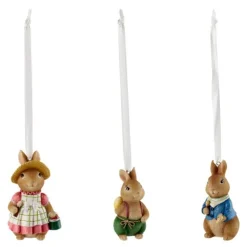 Spring Fantasy ornament kanin 3 stk multi