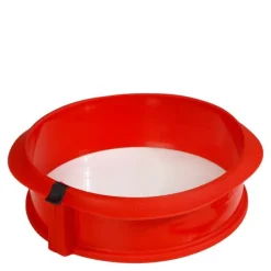Springform i silikon med fat 23 cm 2,5 L rød/hvit