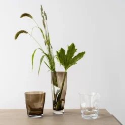 Squeeze tulipanvase 18 cm smokey brown