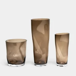 Squeeze tulipanvase 18 cm smokey brown