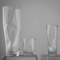 Squeeze vase 34 cm klar
