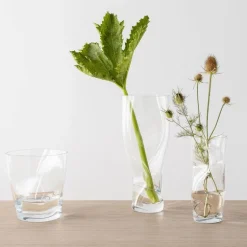Squeeze vase 23 cm klar