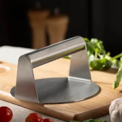 Steel Essentials burgerpresse 14 cm børstet
