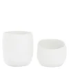 Stella lysglass 5,5 + 7,5 cm 2 stk hvit