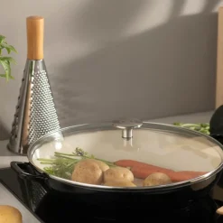 Stenfors buffetgryte med glasslokk 3L svart