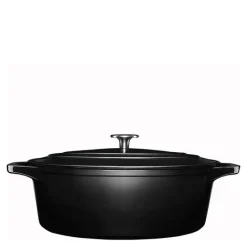 Stenfors støpejernsgryte oval 6,2L svart