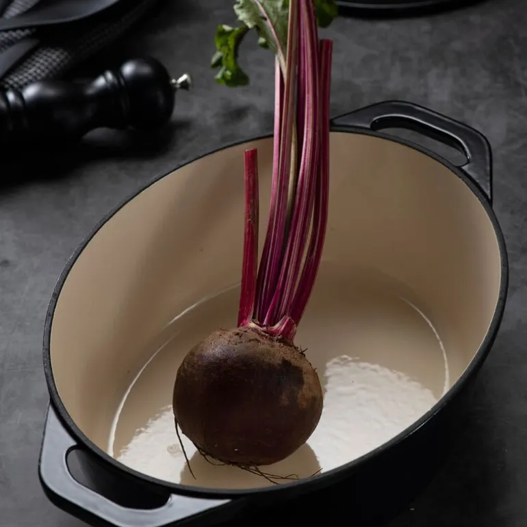 Stenfors støpejernsgryte oval 6,2L svart